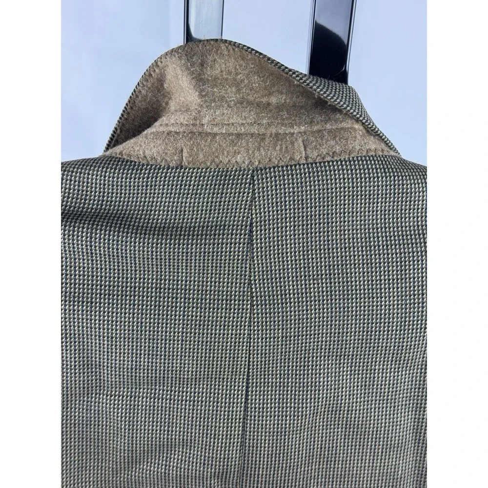 Lauren Ralph Lauren Houndstooth Blazer 42R Wool Brown Sport‎ Coat Jacket